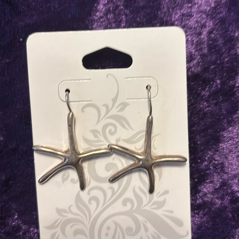 Sterling silver star earrings